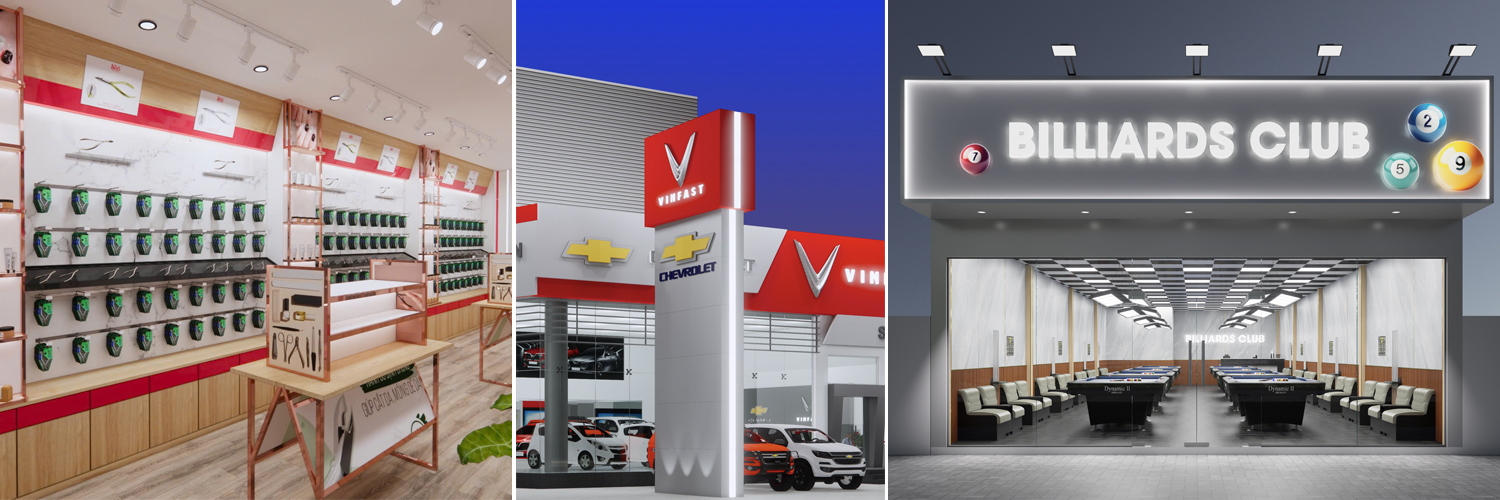 Thiết kế & Thi công trọn gói mặt bằng kinh doanh