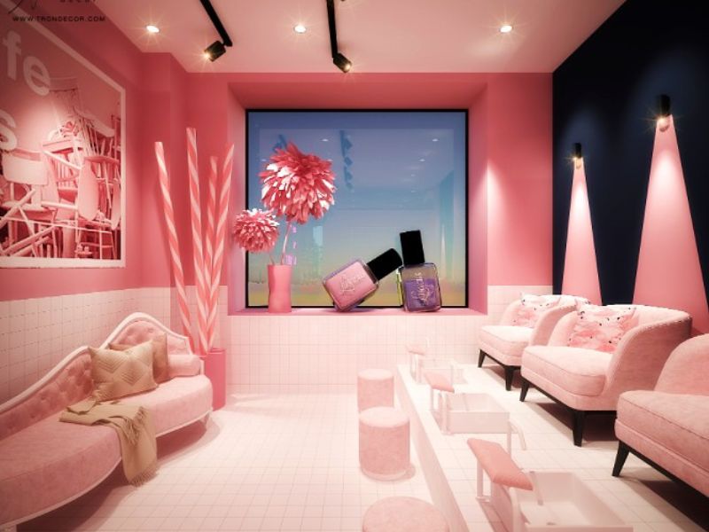 Gợi ý decor tiệm nail nhỏ đẹp, tiết kiệm chi phí