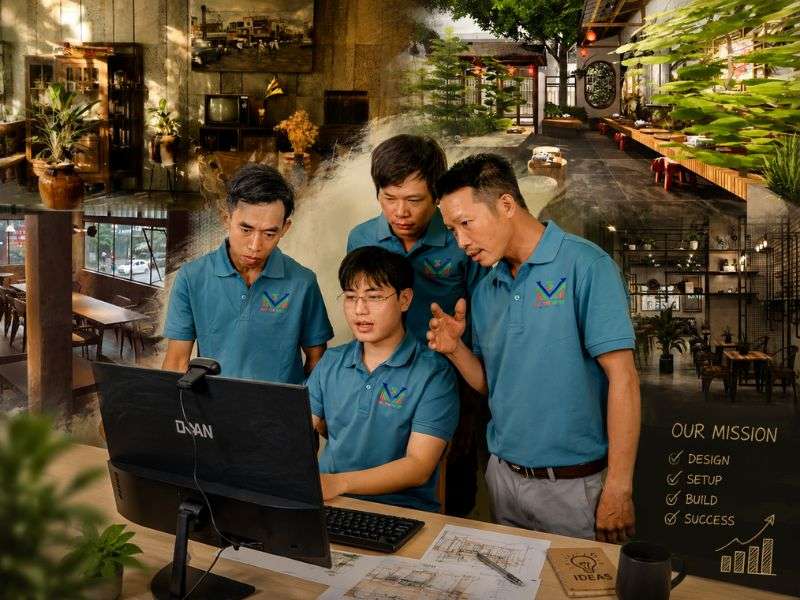 Thiết Kế Không Gian Quán Cafe Đúng Tệp Khách Hàng
