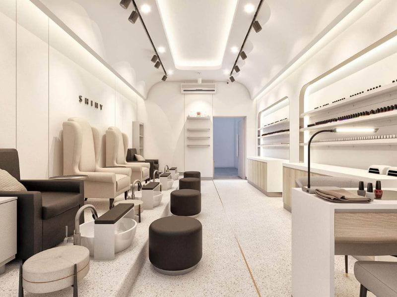 Mẫu Thiết Kế Tiệm Nail Nhỏ Phong Cách Hàn Quốc