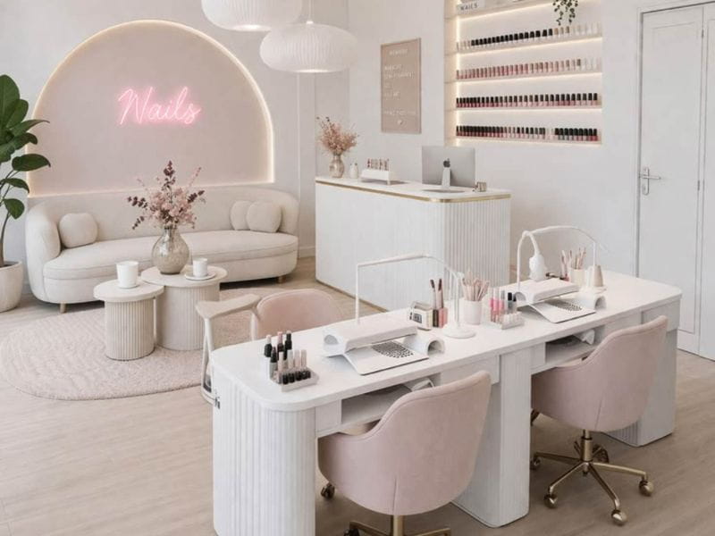 Tiêu Chí Cho Mẫu Thiết Kế Tiệm Nail Nhỏ Xinh Đẹp, Tối Ưu Công Năng Vận Hành