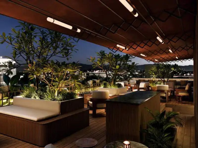 Mẫu Cafe Rooftop Phong Cách Hiện Đại