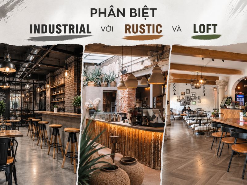 Phân Biệt Industrial Với Rustic Và Loft Trong Thiết Kế Quán Cafe
