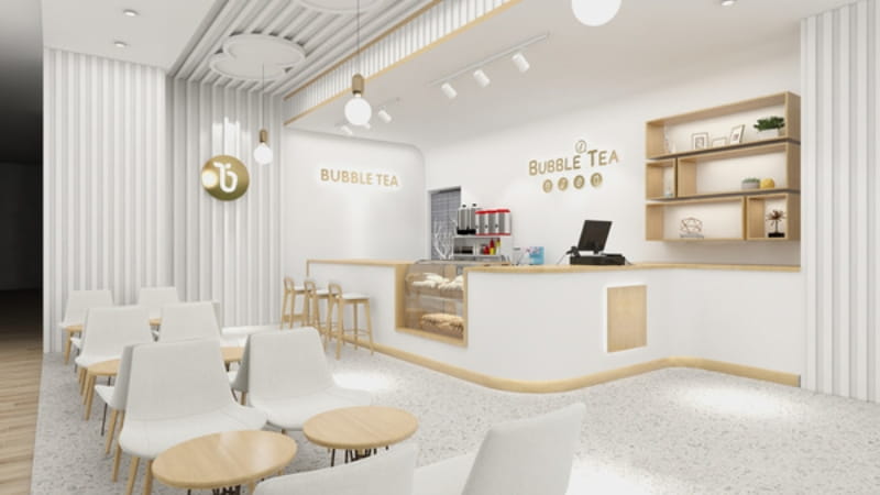 Thiết kế quán trà sữa nhỏ giá rẻ