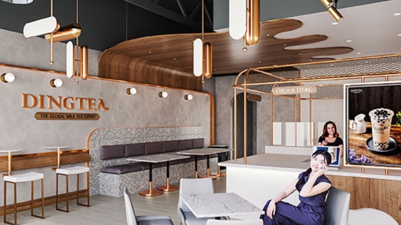 Thiết kế quán trà sữa nhỏ giá rẻ