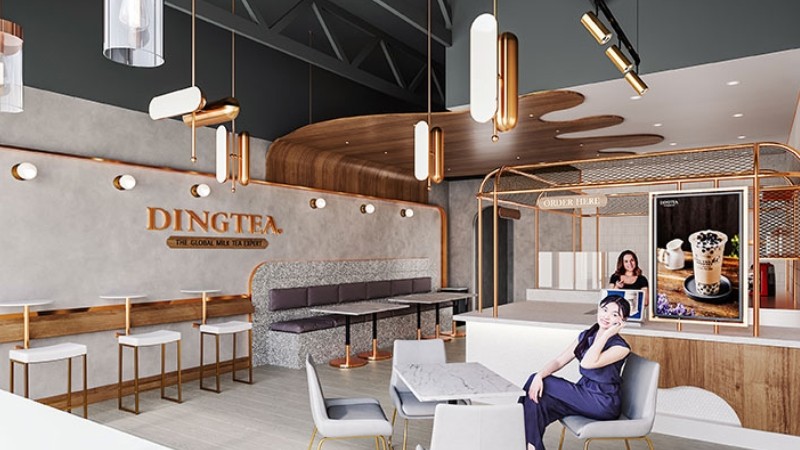 Thiết kế quán trà sữa nhỏ giá rẻ