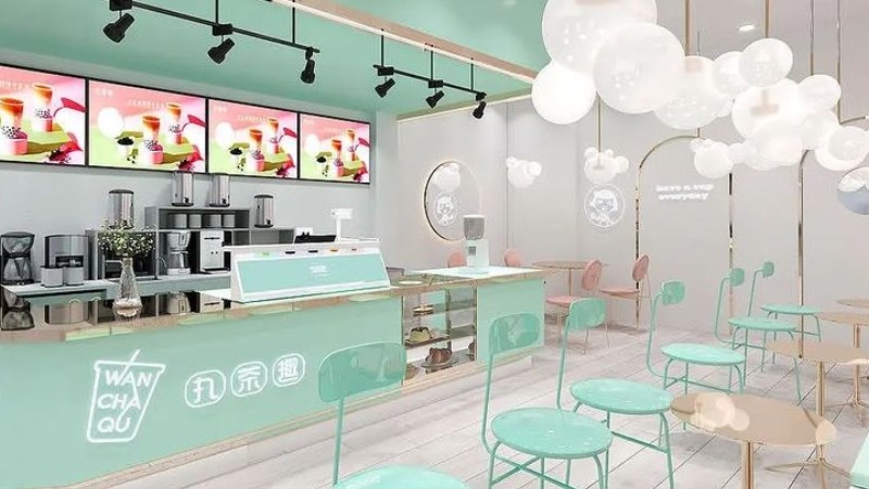 Thiết kế quán trà sữa nhỏ giá rẻ