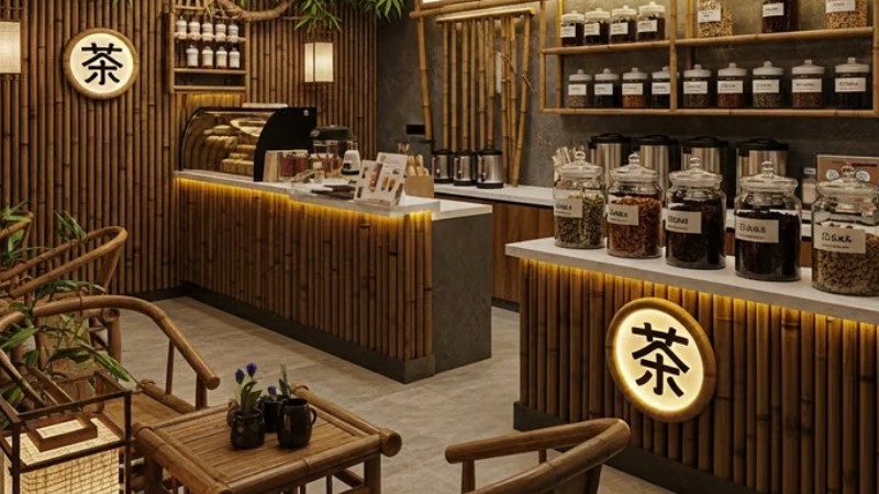 Thiết kế quán trà sữa nhỏ giá rẻ