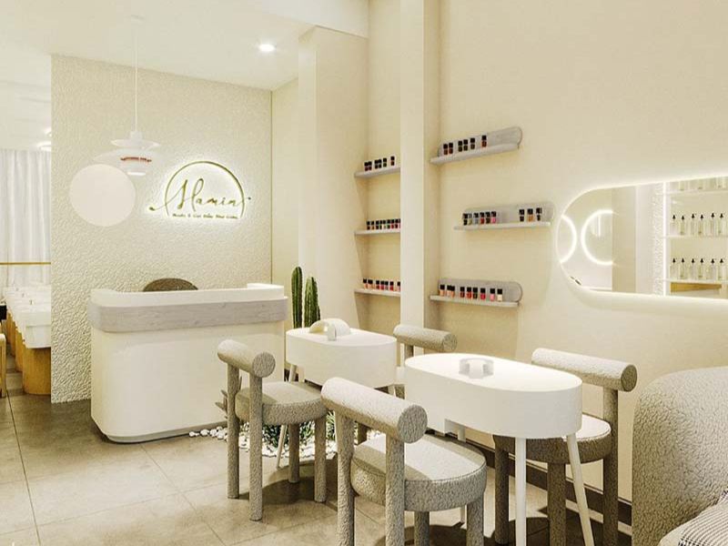 15+ Mẫu Thiết Kế Tiệm Nail Gội Đầu Đẹp Theo Từng Diện Tích