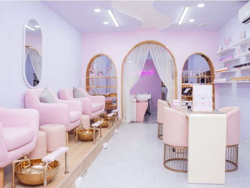 15+ Mẫu Thiết Kế Tiệm Nail Gội Đầu Đẹp Theo Từng Diện Tích