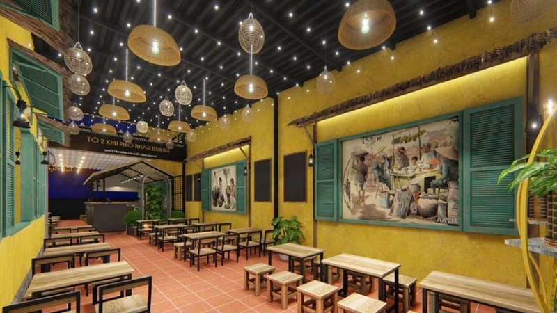 Trang trí quán ăn vặt theo decor thân thiện môi trường