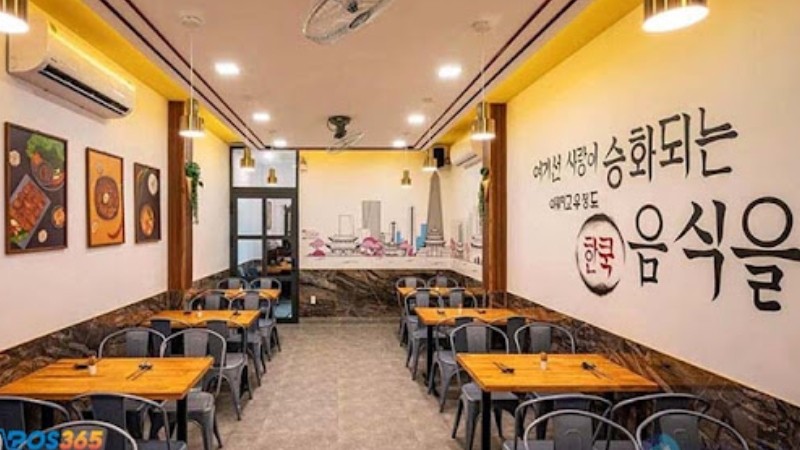 Trang trí quán ăn vặt theo phong cách Hàn Quốc