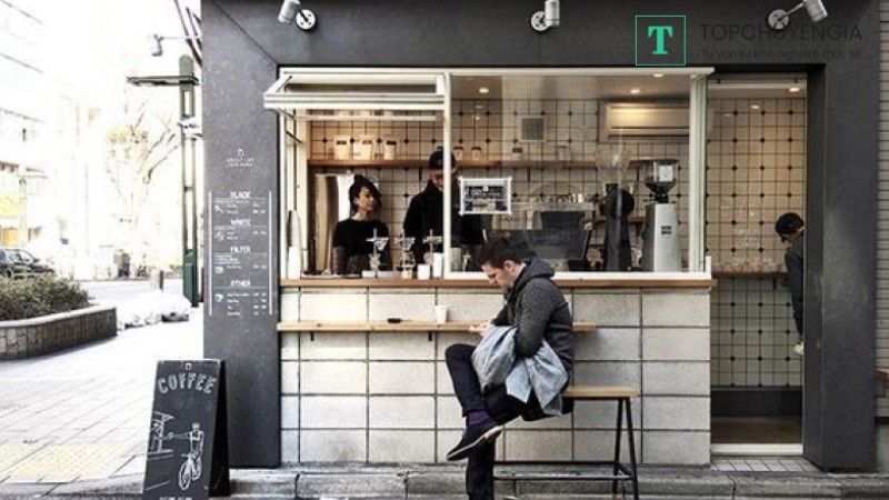 Trang trí quán trà sữa theo mô hình take away