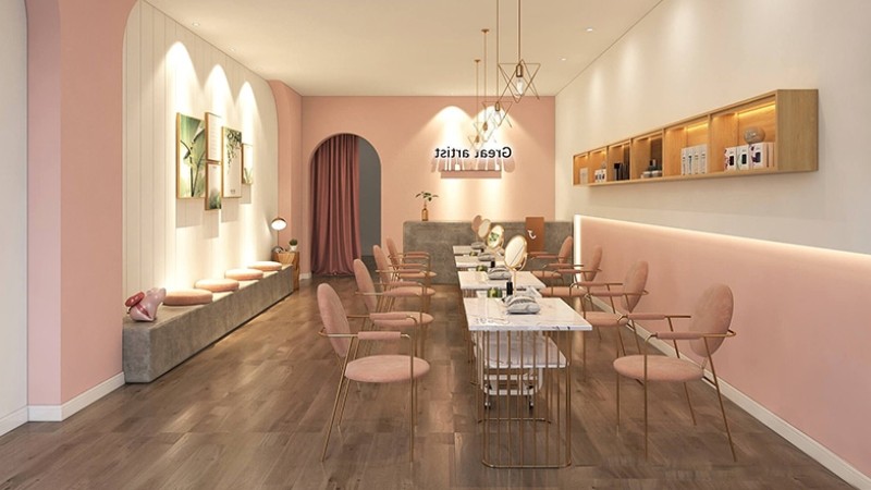 Trang trí tiệm nail