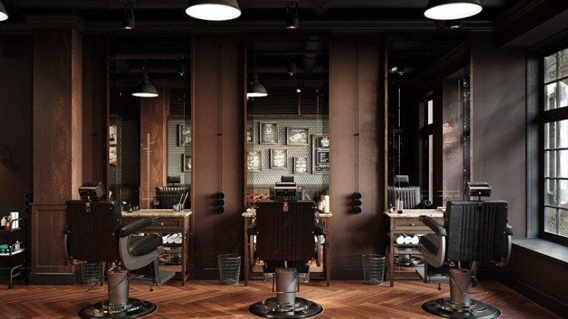 Trang trí tiệm tóc nhỏ dưới 20m²